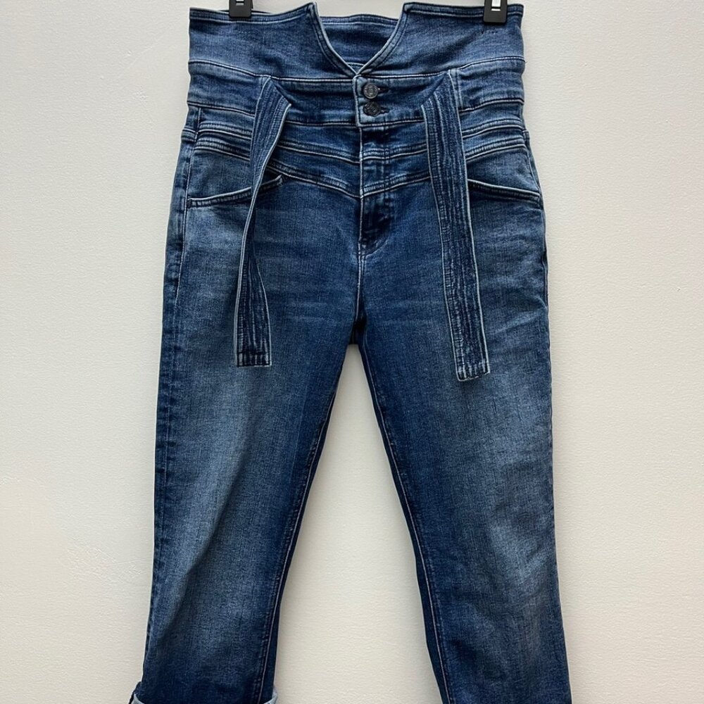 HIGH WAISTED JEANS MOTHER DENIM PANTS WITH BELT SIZE 29